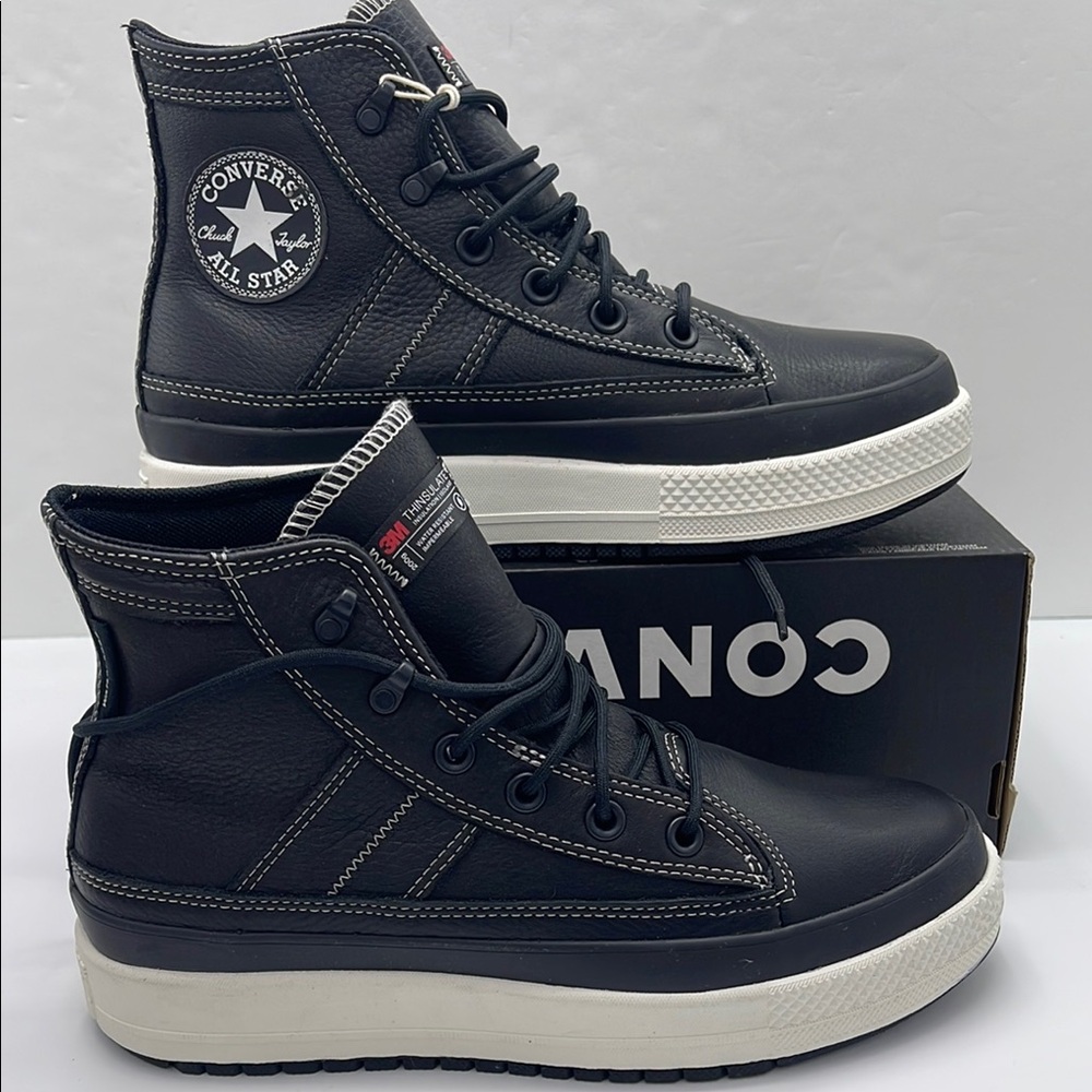 Converse WMNS Leather High-Tops A08555C CTAS EQUIP WP HI
BLACK/BLACK/VINTAGE WHT
